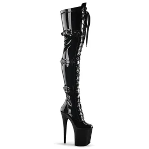 FLAMINGO-3028 Black Stretch Patent/Black