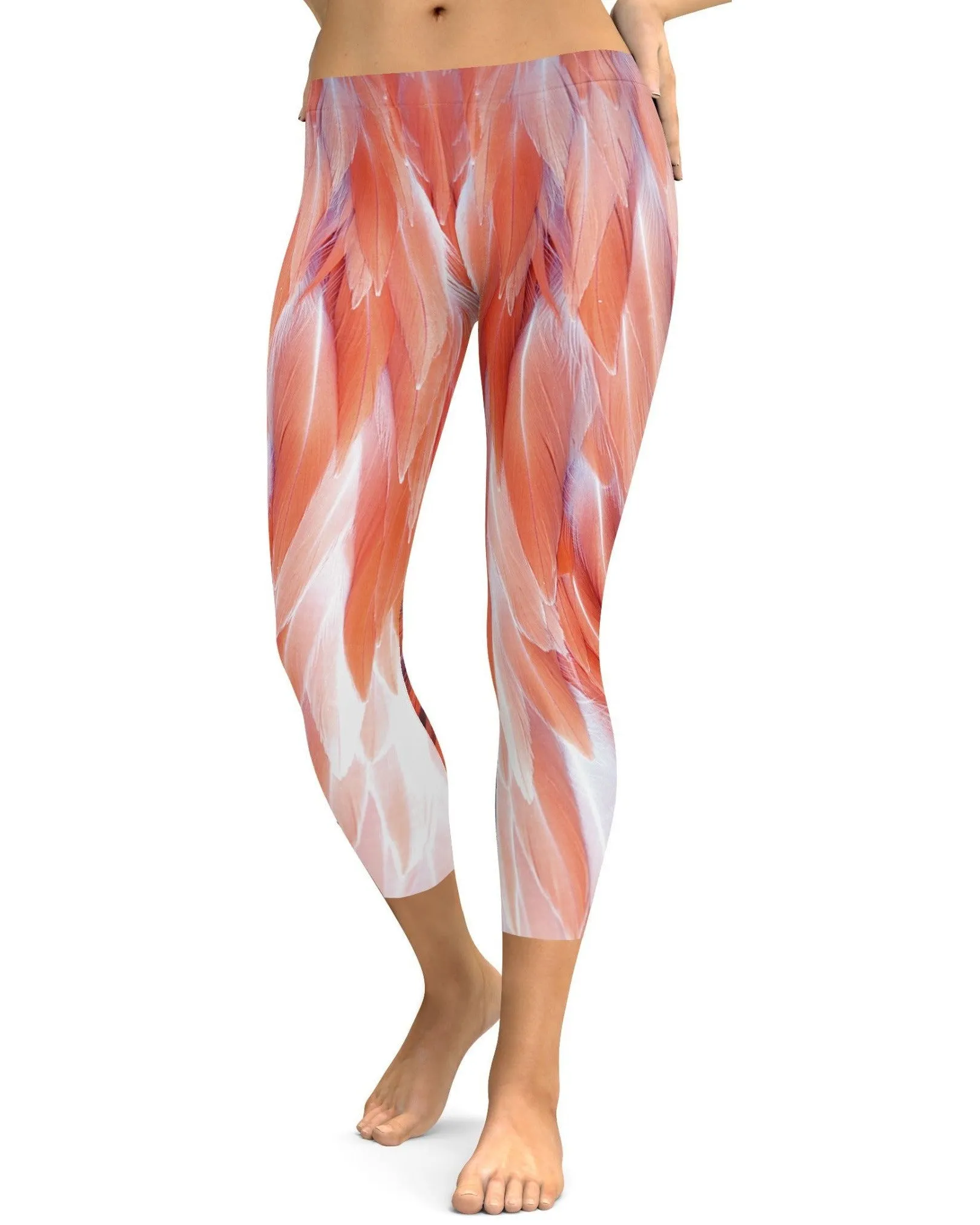 Flamingo Feathers Capris