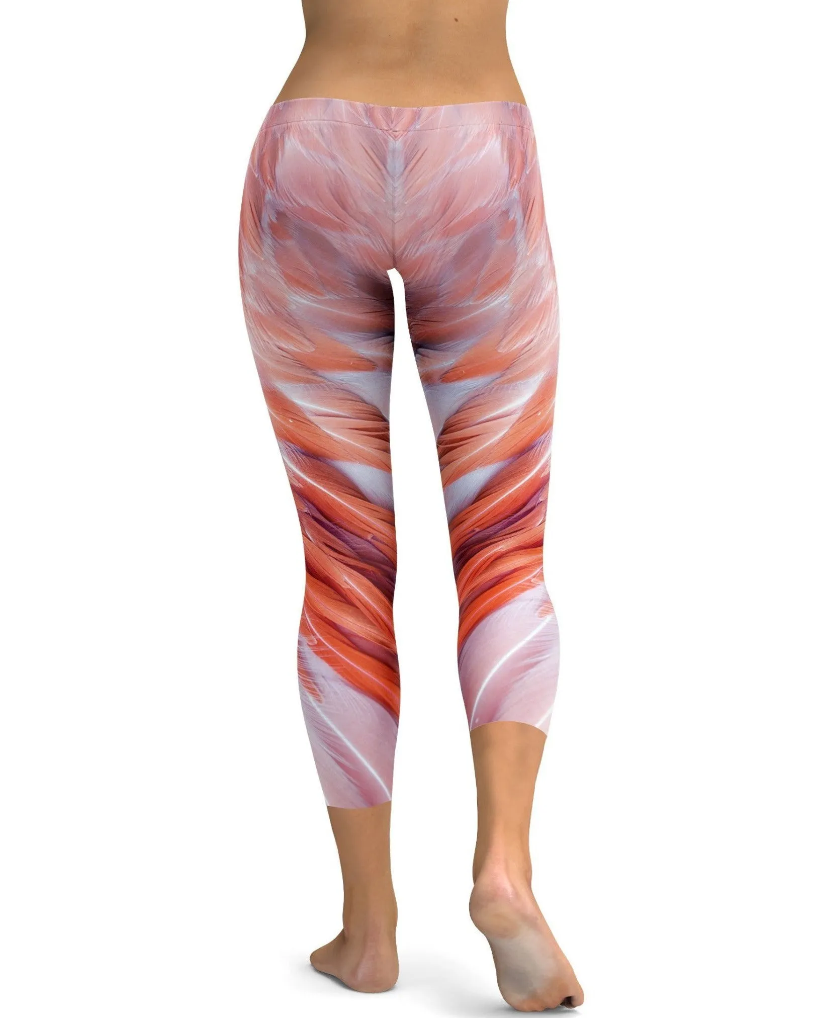 Flamingo Feathers Capris