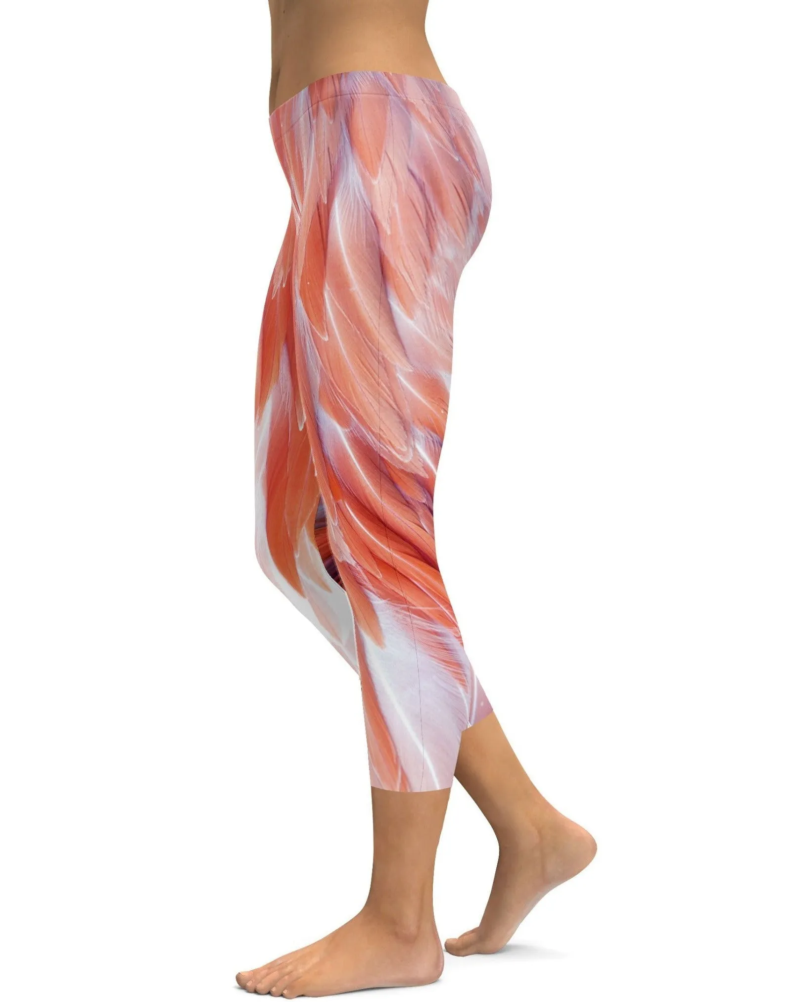 Flamingo Feathers Capris