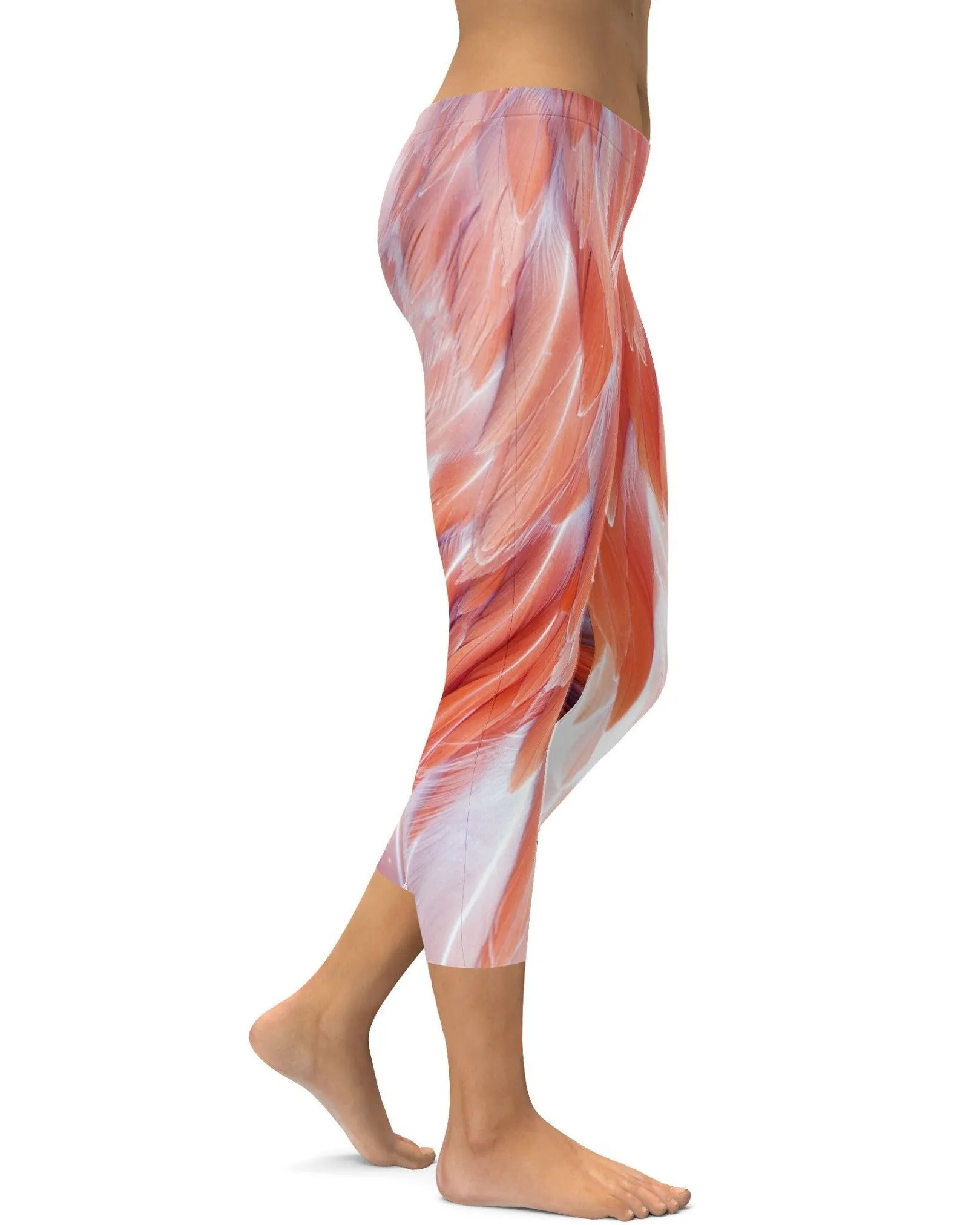 Flamingo Feathers Capris