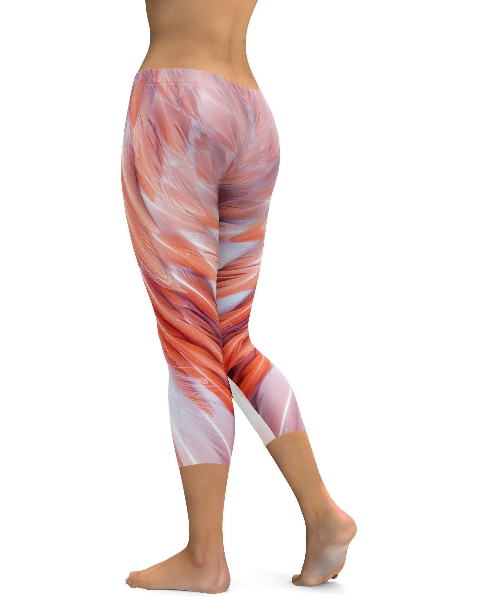 Flamingo Feathers Capris