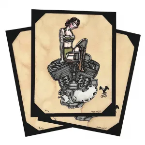 Flathead Engine Pinup Print