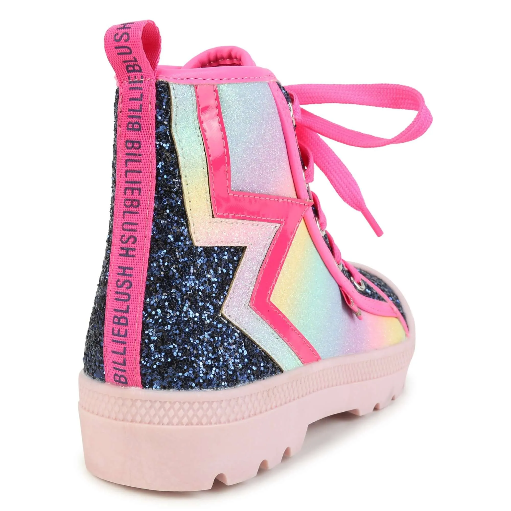 Girls Pink Star Ankle Boots