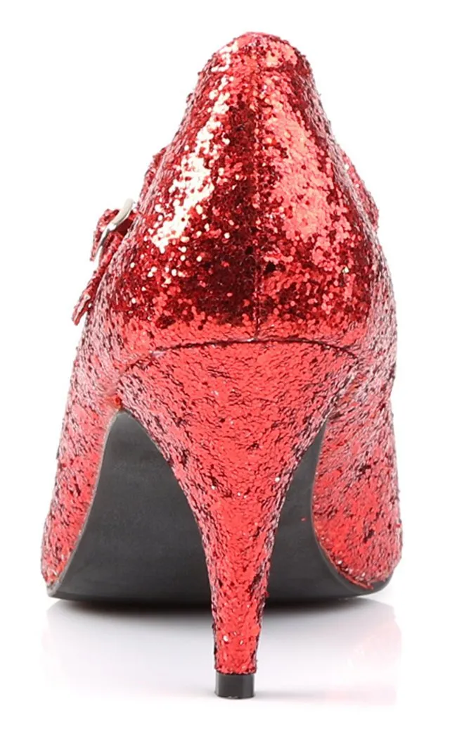 GLINDA-50G Red Glitter Heels (AU Stock)