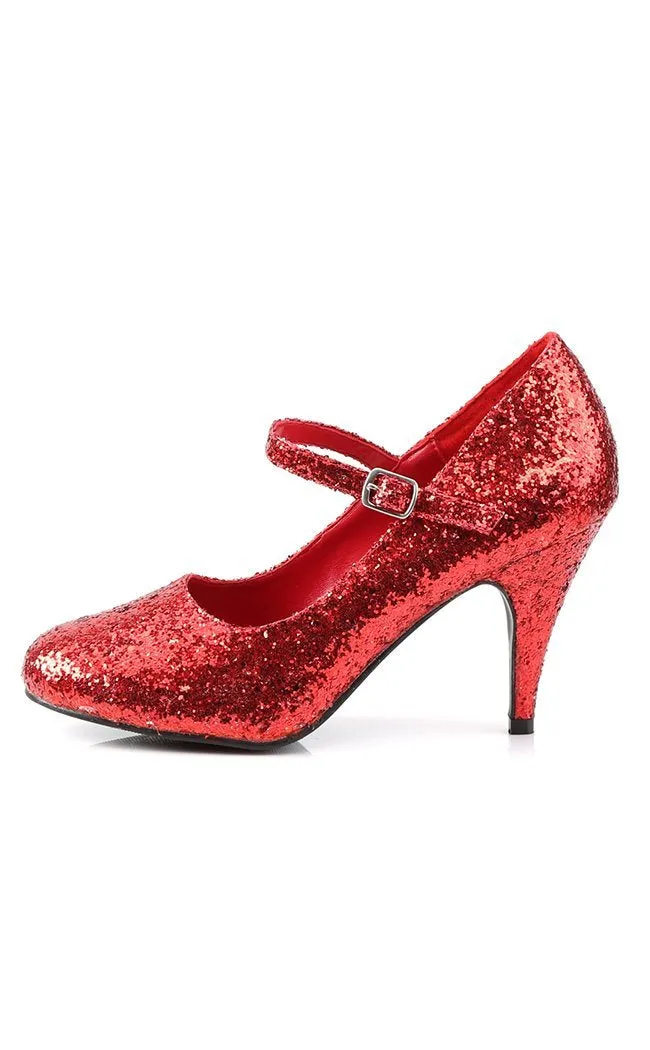 GLINDA-50G Red Glitter Heels (AU Stock)