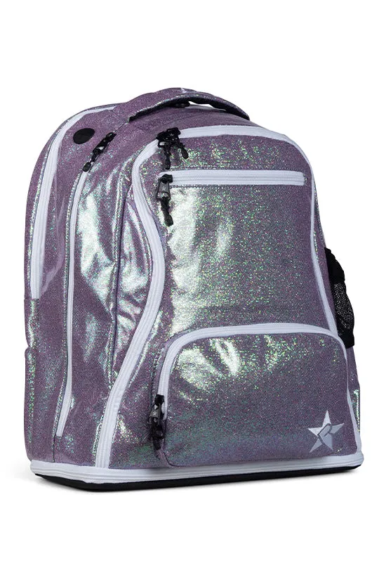 Glossy in Purple Reign Rebel Dream Bag Plus with White Zipper