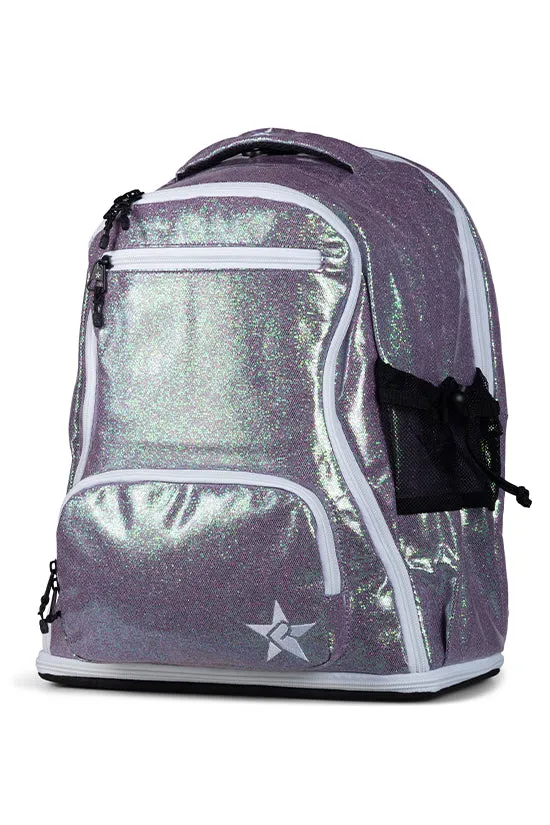 Glossy in Purple Reign Rebel Dream Bag Plus with White Zipper