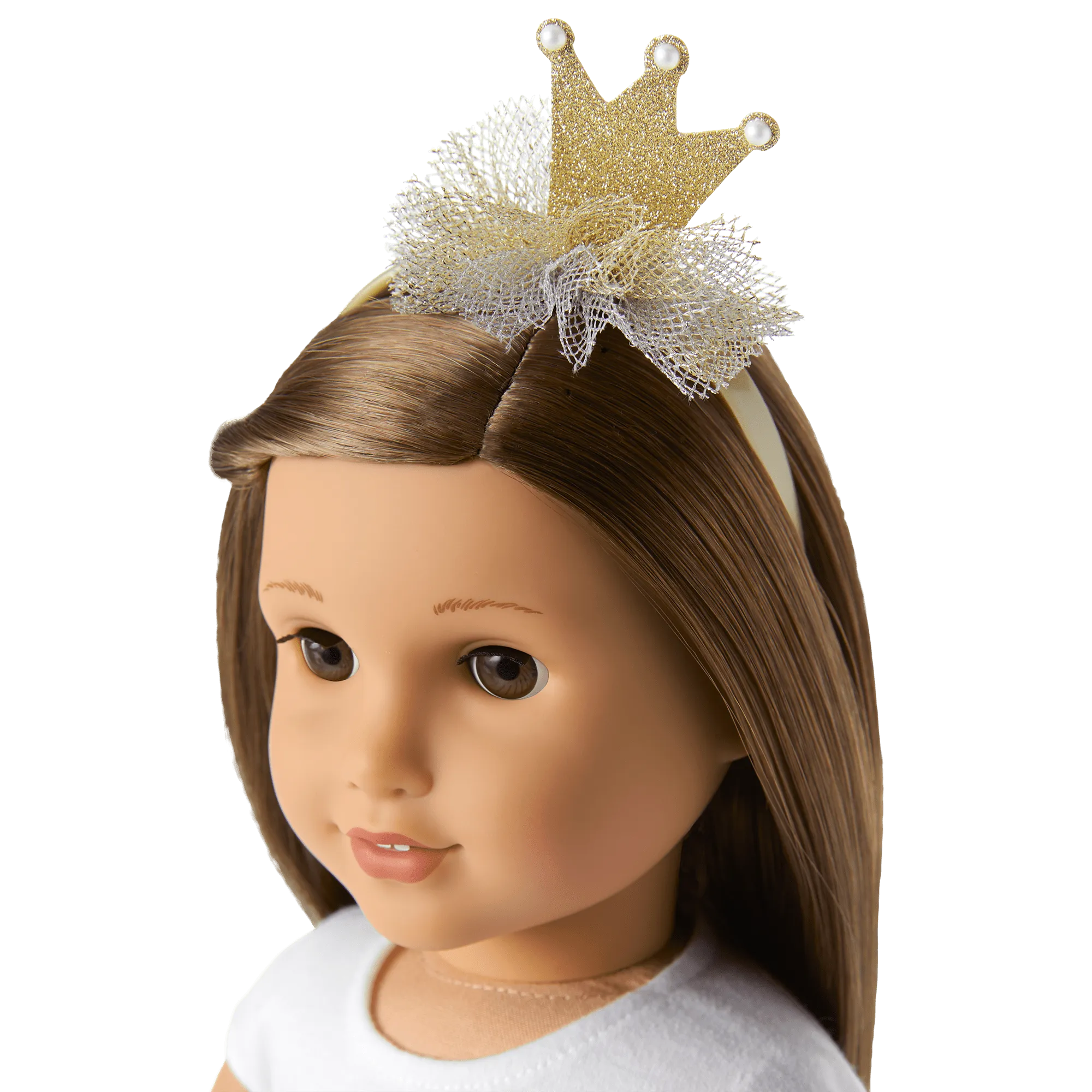 Gold Glitter Crown Headband for 18-inch Dolls