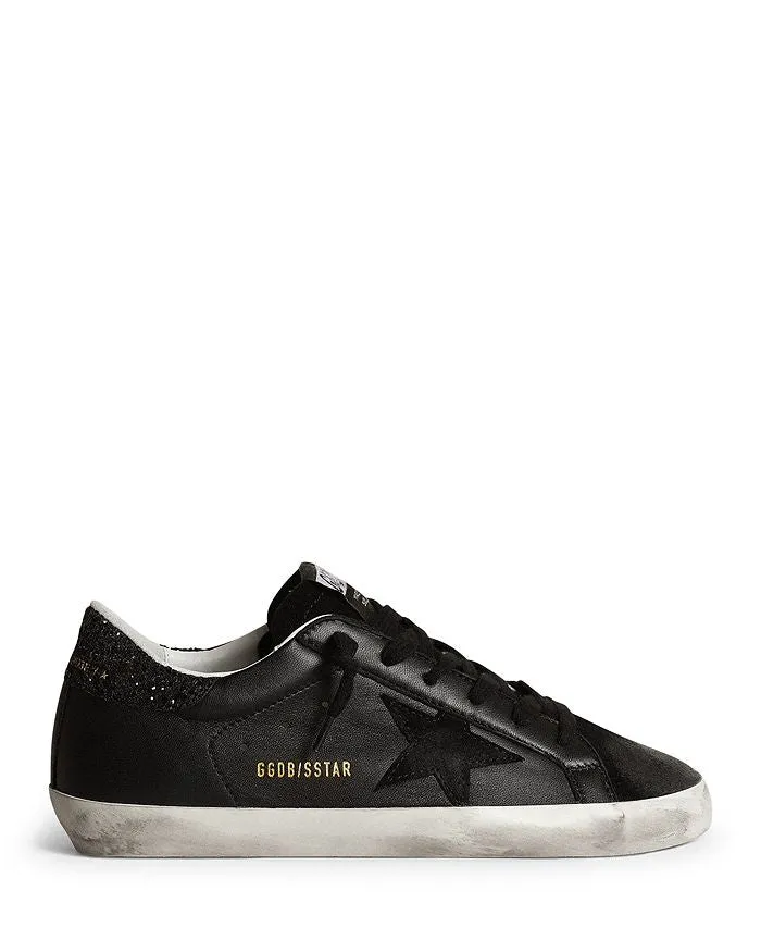 Golden Goose Women's Superstar Glitter Heel Low Top Sneakers