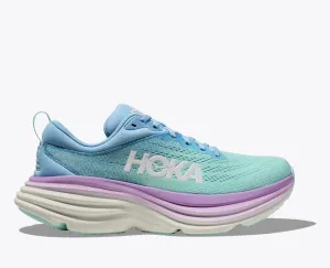 Hoka Womens Bondi 8 Wide- Airy Blue/Sunlit Ocean(1127954-ABSO)