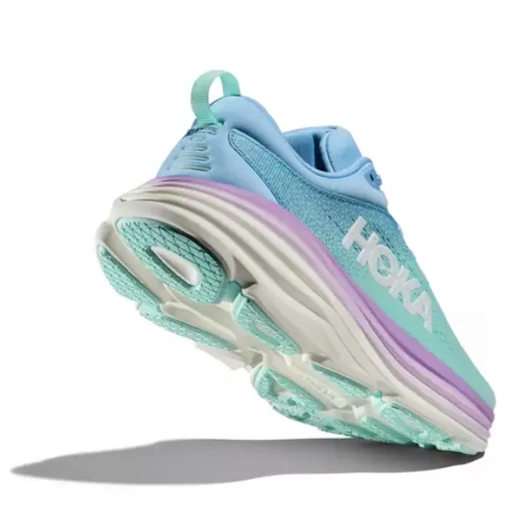 HOKA Women's Bondi 8 Wide Airy Blue/Sunlit Ocean