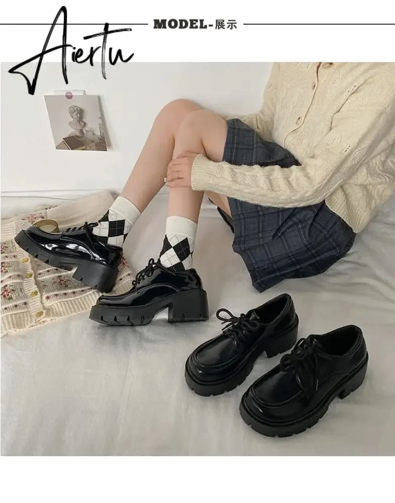 Japanese School Uniform Jk Student Shoes Girls Women Kawaii Lolita Soft Sister Round Toe Platform low Heel shoes Mary Jane Shoes