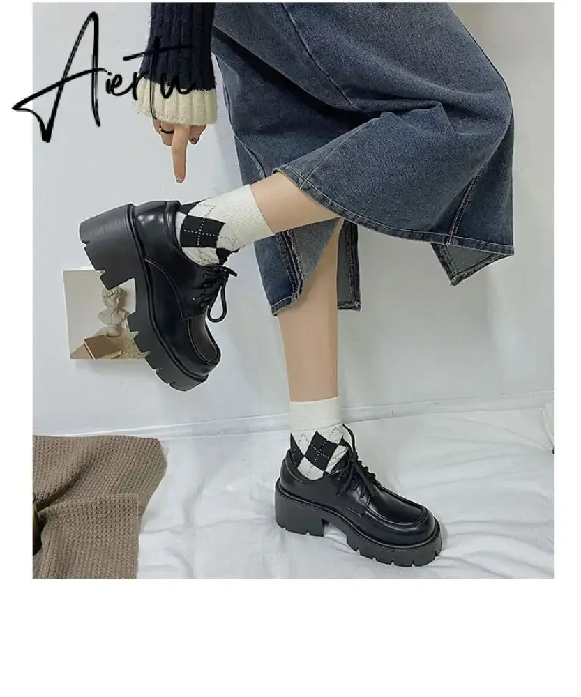 Japanese School Uniform Jk Student Shoes Girls Women Kawaii Lolita Soft Sister Round Toe Platform low Heel shoes Mary Jane Shoes