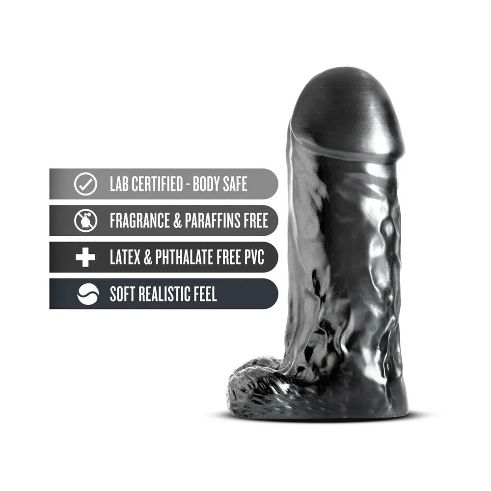 Jet Destroyer Realistic 10 in. Dildo with Balls Carbon Metallic Black