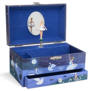 Jewelkeeper Girl's Ballerina Musical Jewelry Storage Box with Pullout Drawer, Glitter