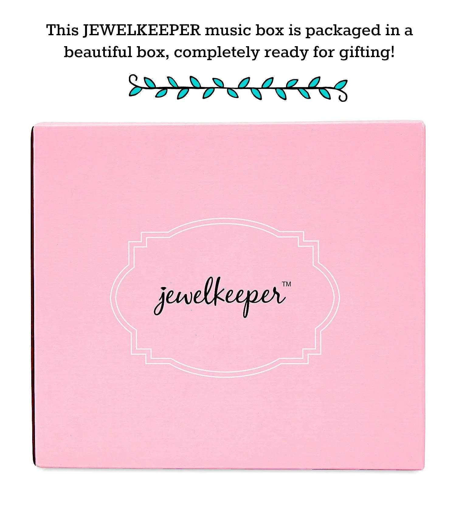 Jewelkeeper Personalize-Your-Own Pink Musical Ballerina Jewelry Box with 2 Pullout