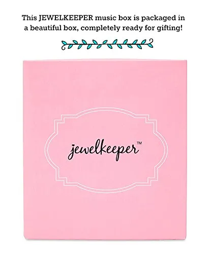 Jewelkeeper Personalize-Your-Own White Musical Ballerina Jewelry Box with Pullout Drawer