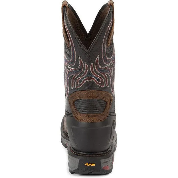 Justin Men's Tanker 11" Steel Toe Western Work Boot -Brown- WK2104