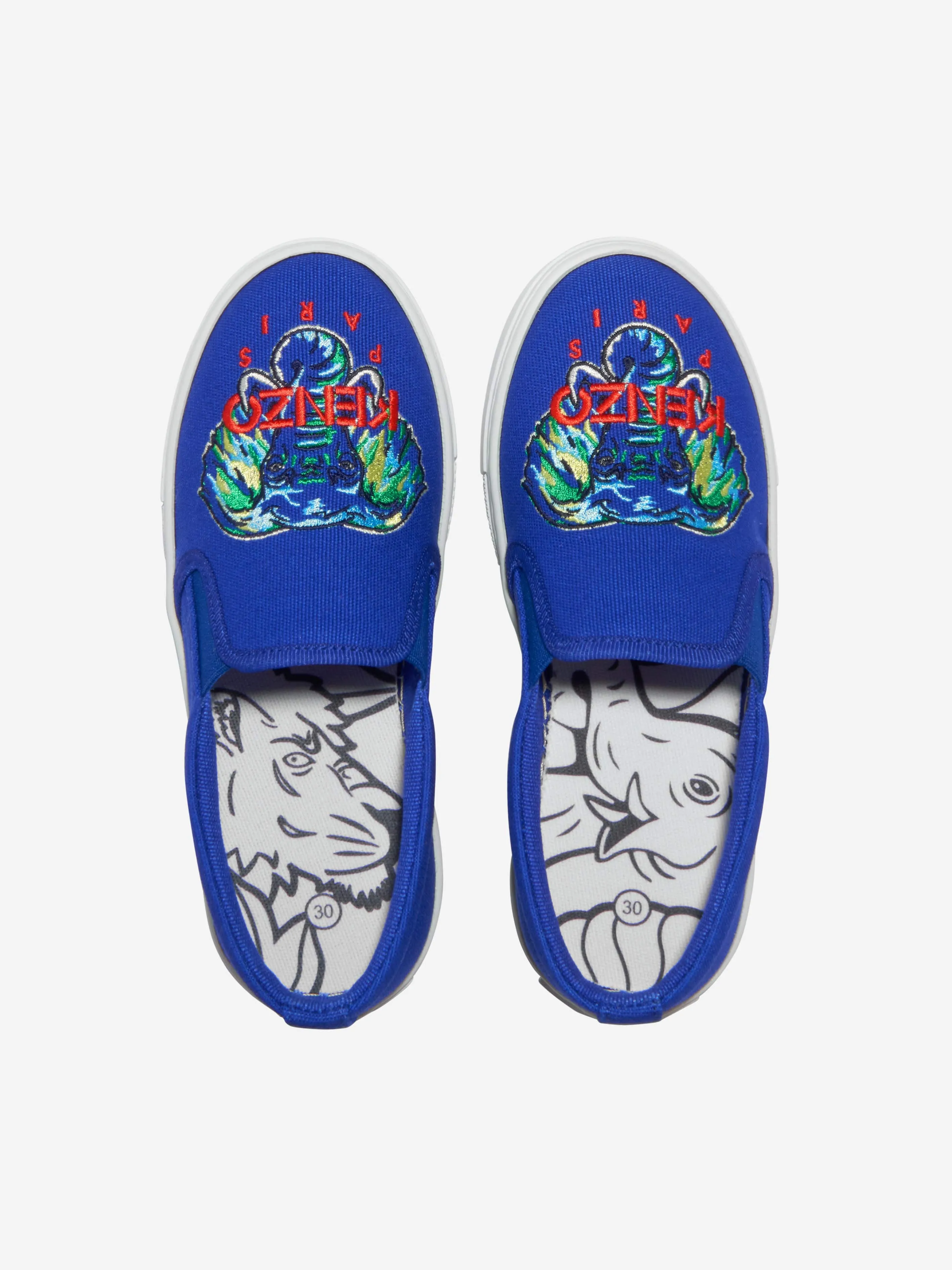 KENZO Unisex Cotton Canvas Elephant Trainers