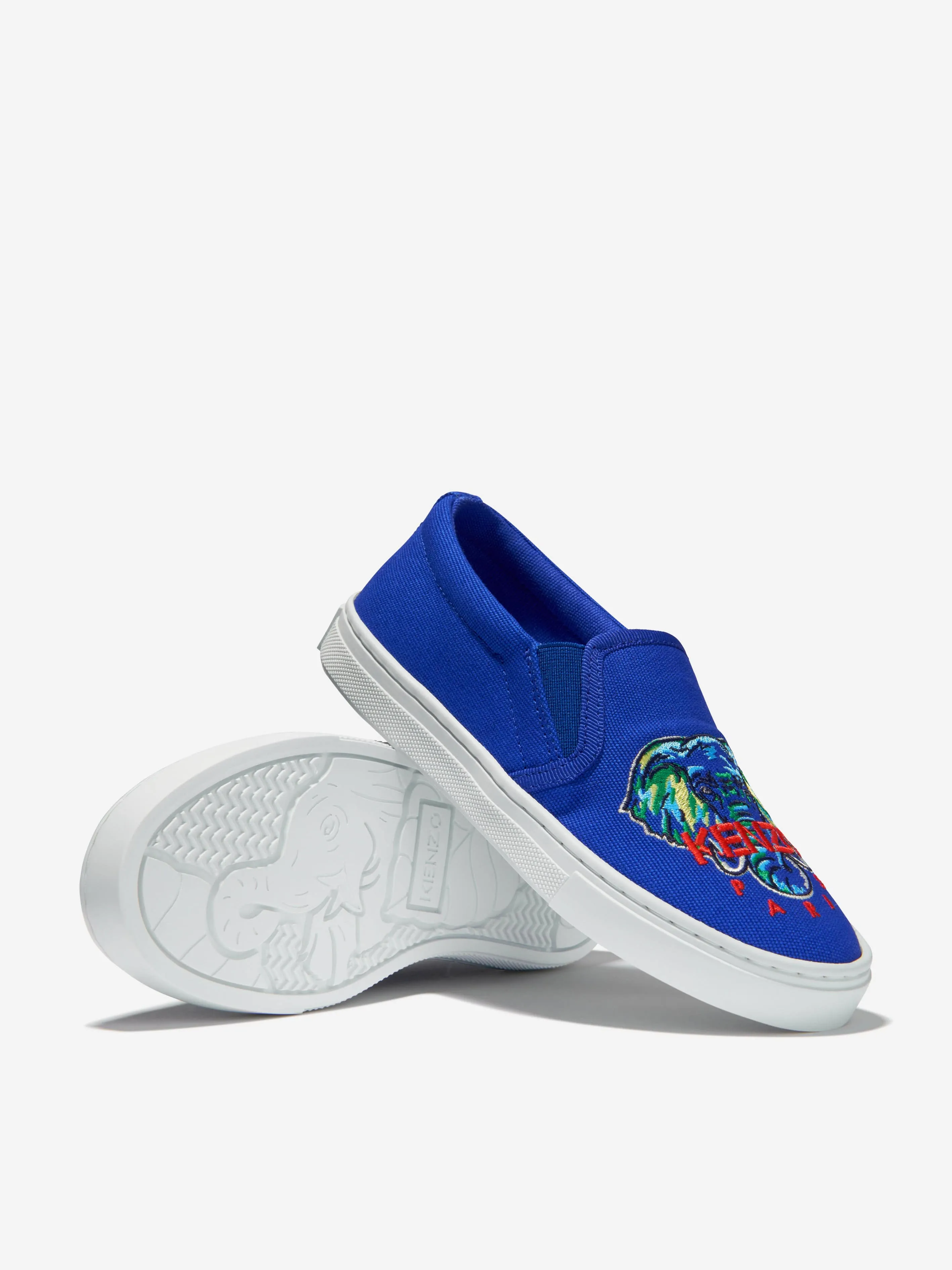 KENZO Unisex Cotton Canvas Elephant Trainers