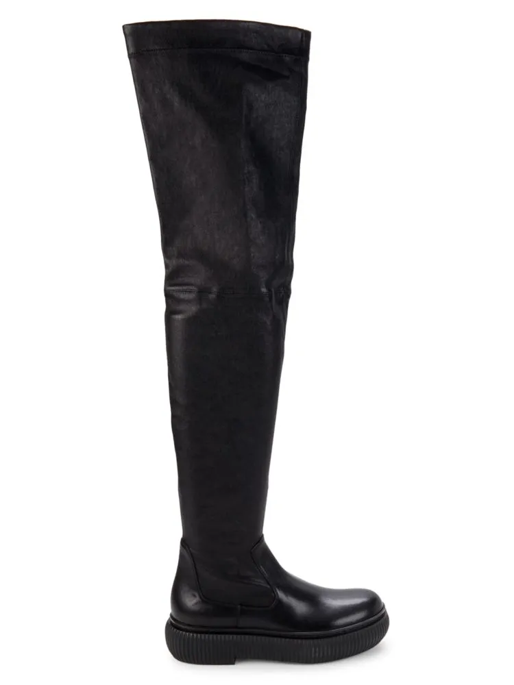 Lanvin Arpege thigh high leather boots, black