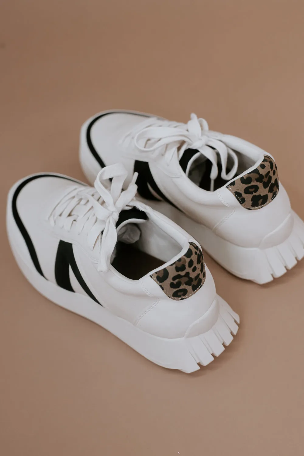 Leopard Sneakers, Black