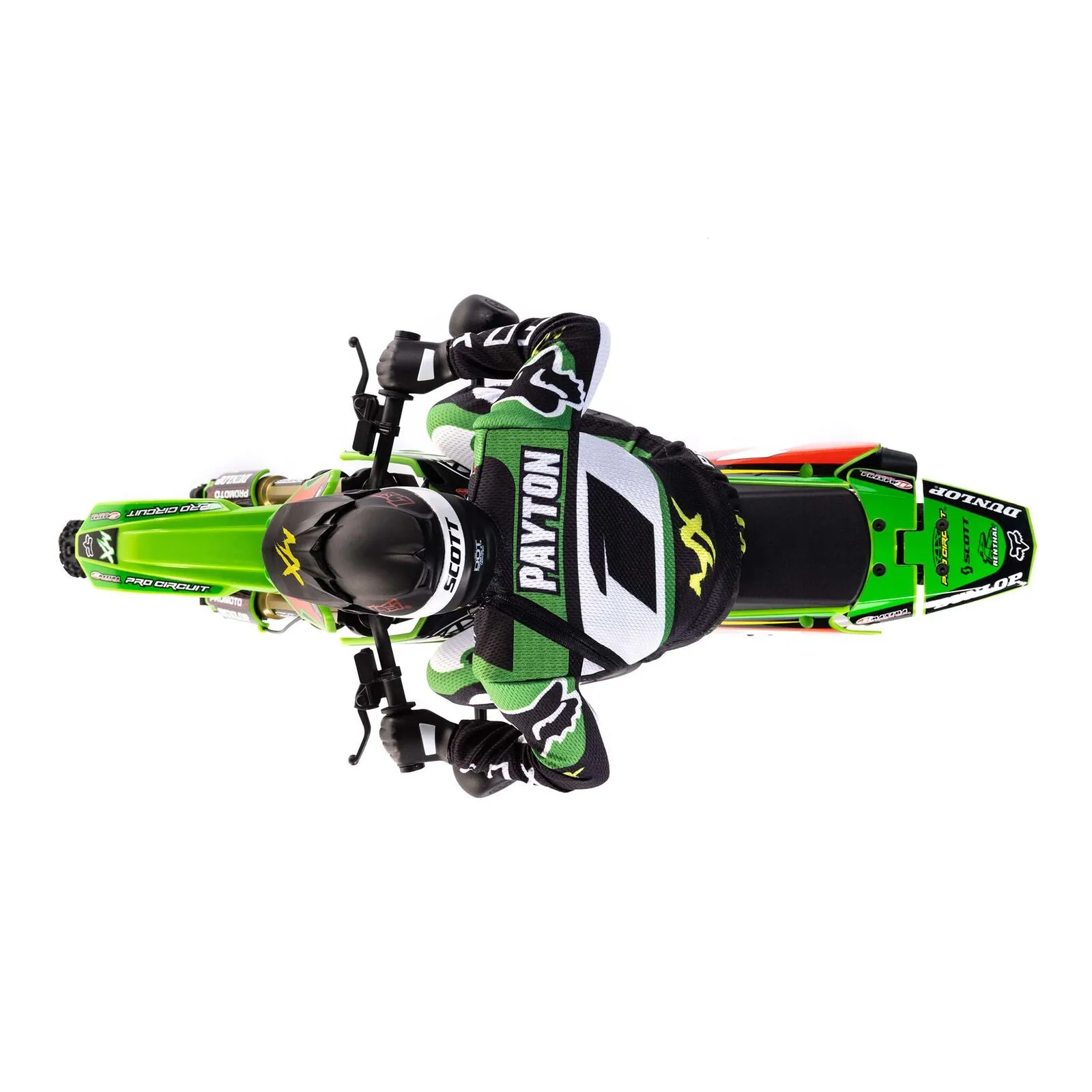 Losi 1/4 Promoto-MX Motorcycle RTR with Battery and Charger, Pro Circuit Green