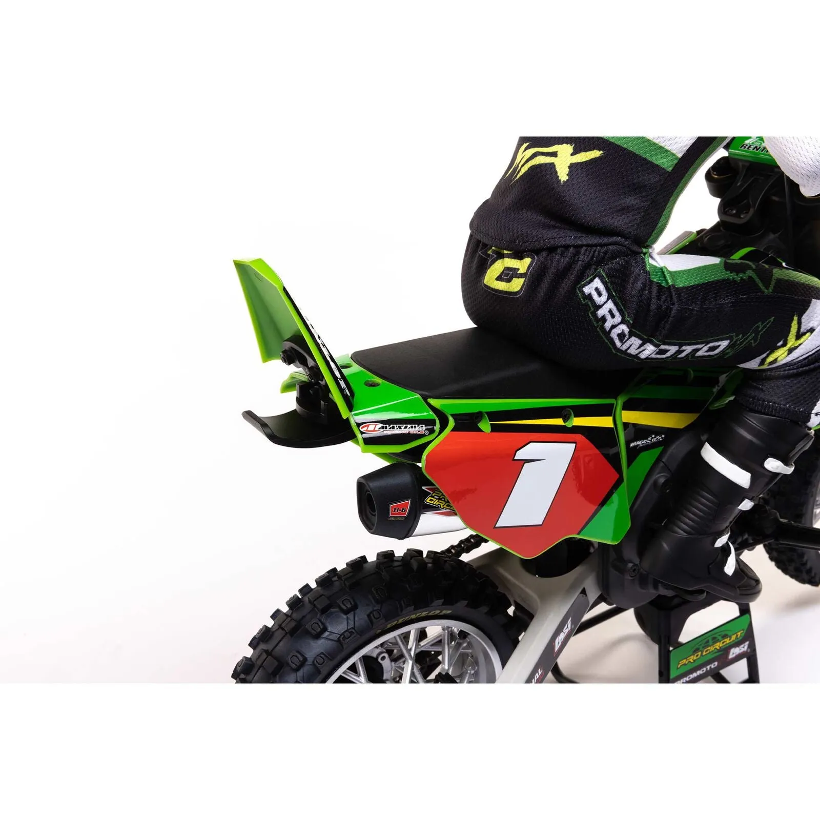 Losi 1/4 Promoto-MX Motorcycle RTR with Battery and Charger, Pro Circuit Green