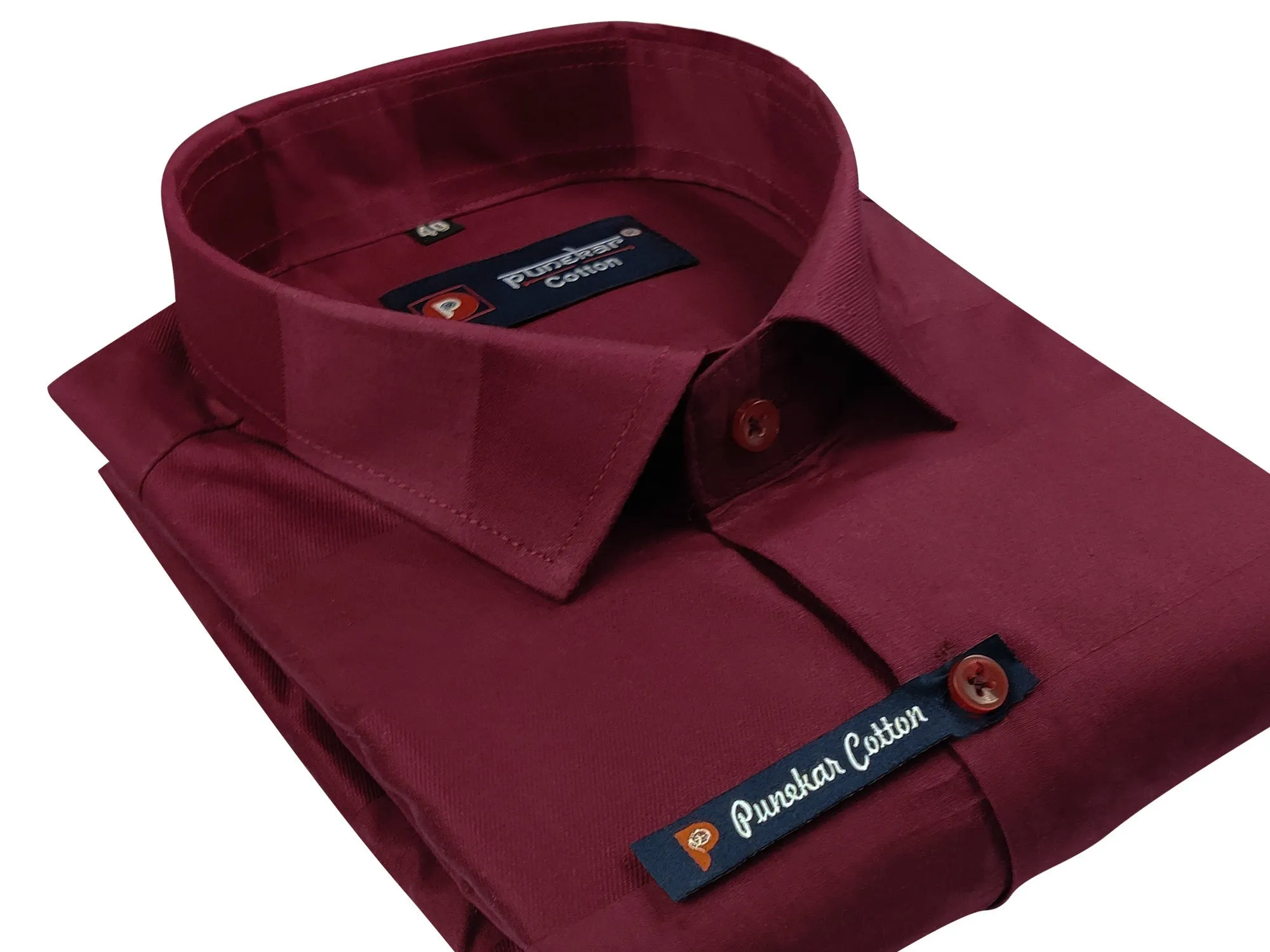 Maroon Color Cotton Wide Stripes Shirt For Men