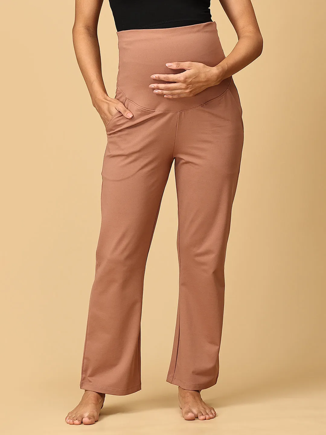 Mauve Dynamic Maternity Yoga Trackpants