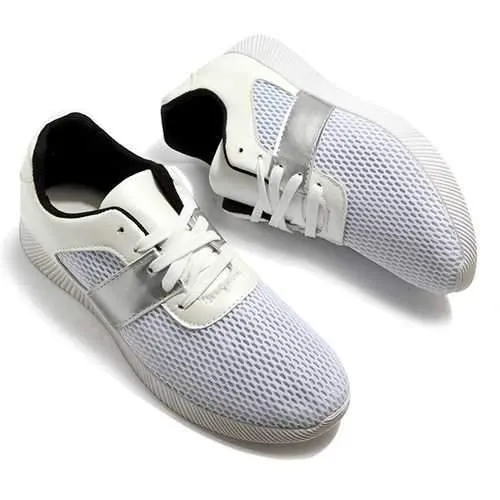 Men Breathable Mesh Lace Up Athletic Shoes