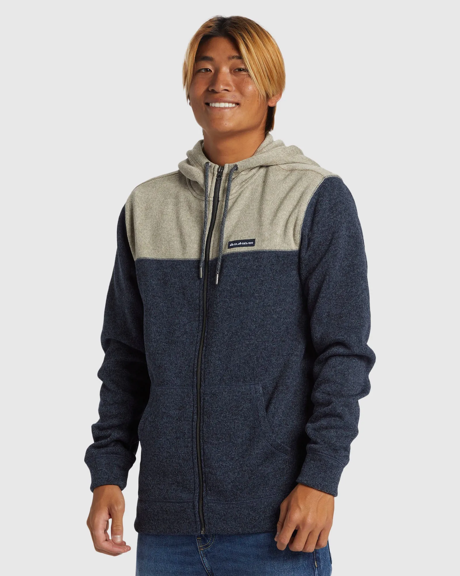 Mens Keller Block Zip-Up Hoodie