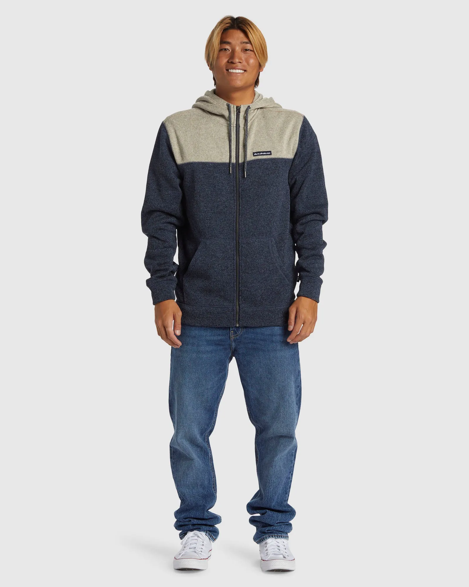 Mens Keller Block Zip-Up Hoodie