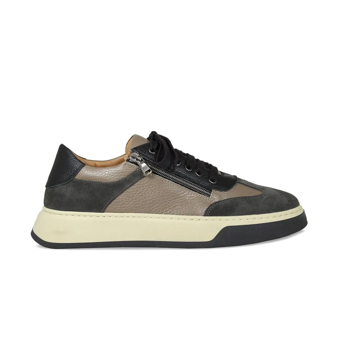 MEN'S Samson: Gray, Taupe & Black Leather