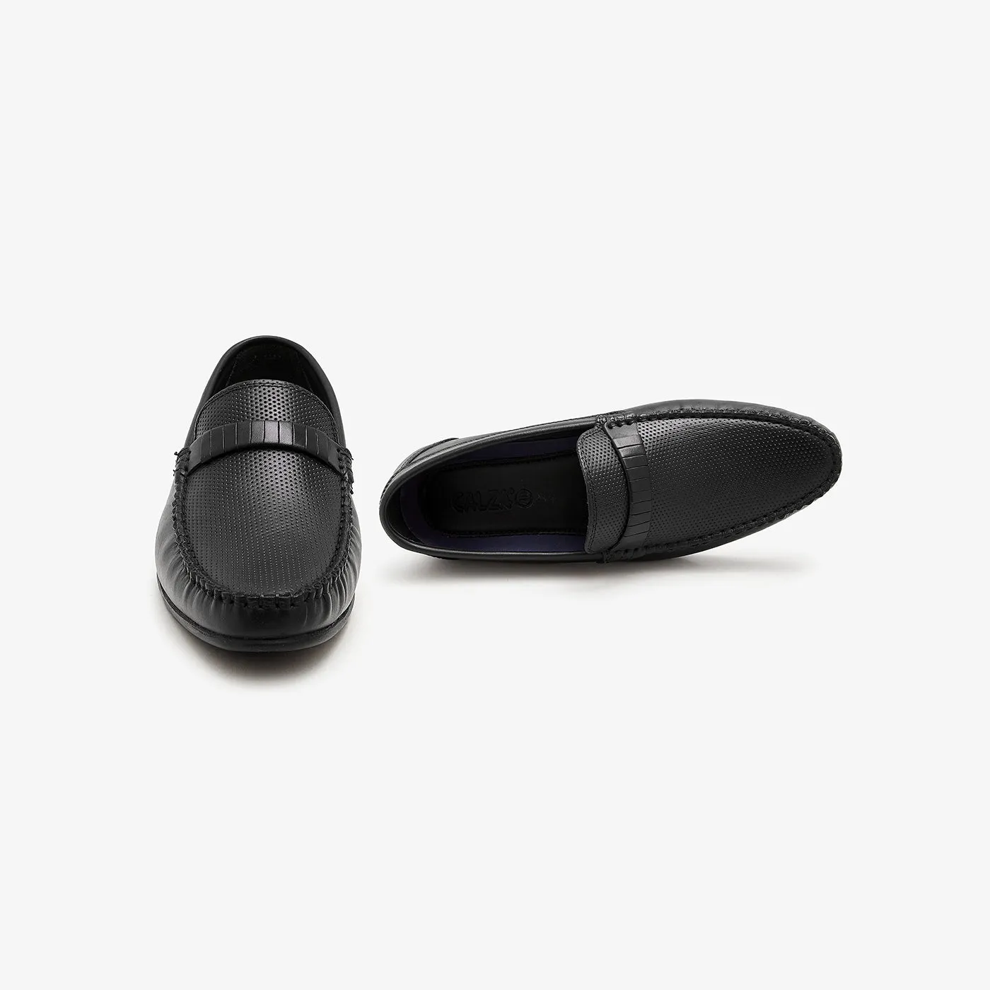 Men's Textured Leather Loafers