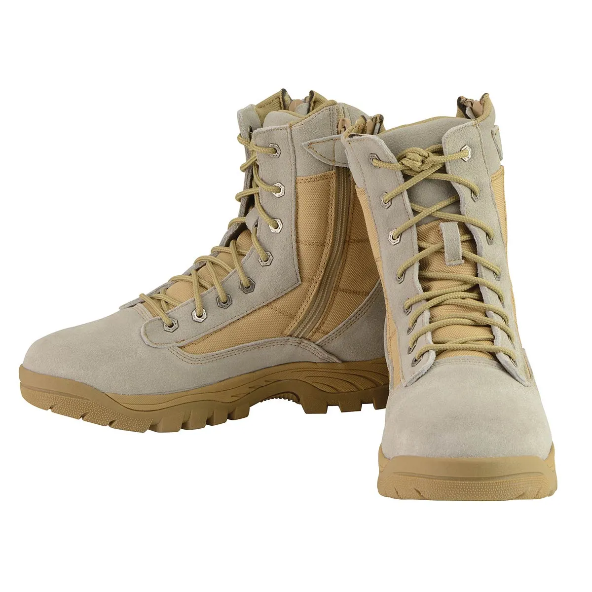 Milwaukee Leather Men's Lace-Up Desert Sand 9-Inch Leather Swat