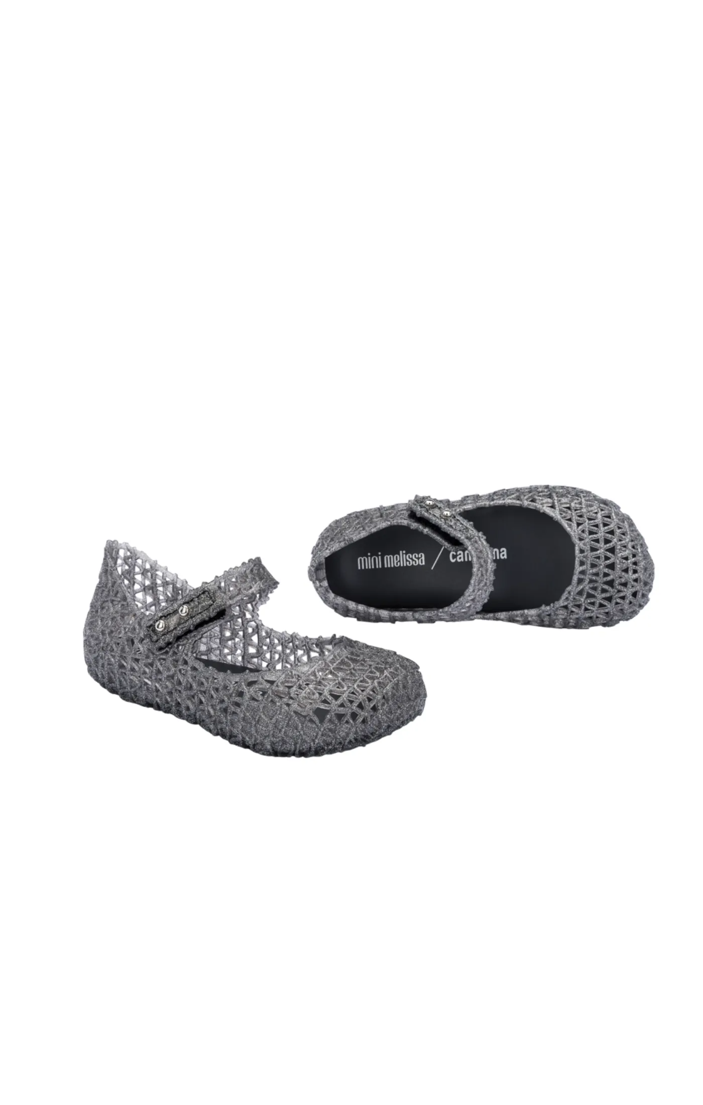 Mini Melissa Mini Campana Papel - Pewter (Black)