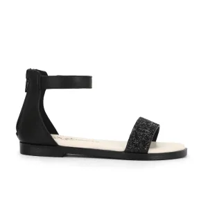 Miss Cambelle Glitter Sandal in Black - Kids