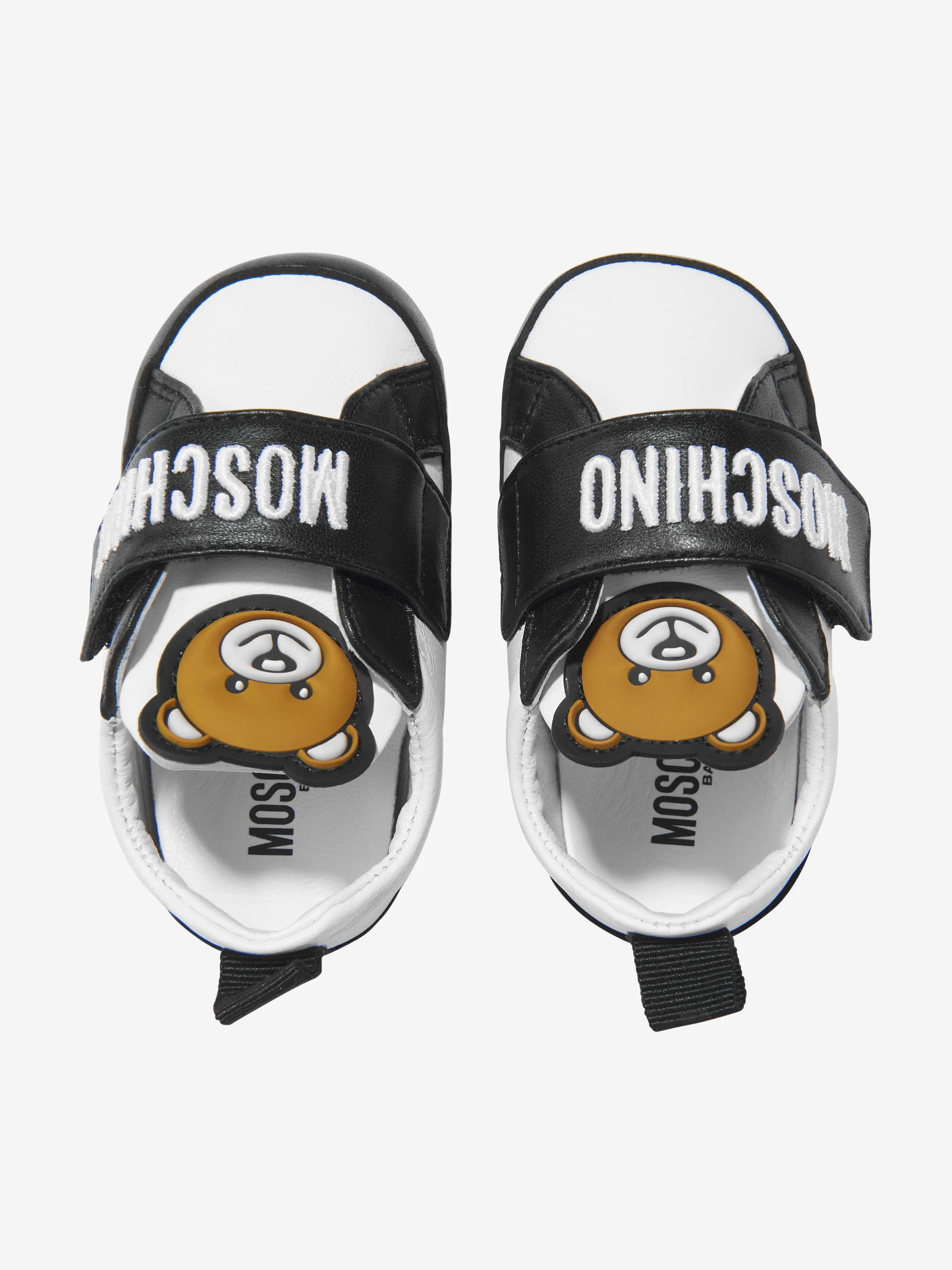 Moschino Baby Leather Teddy Strap Trainers