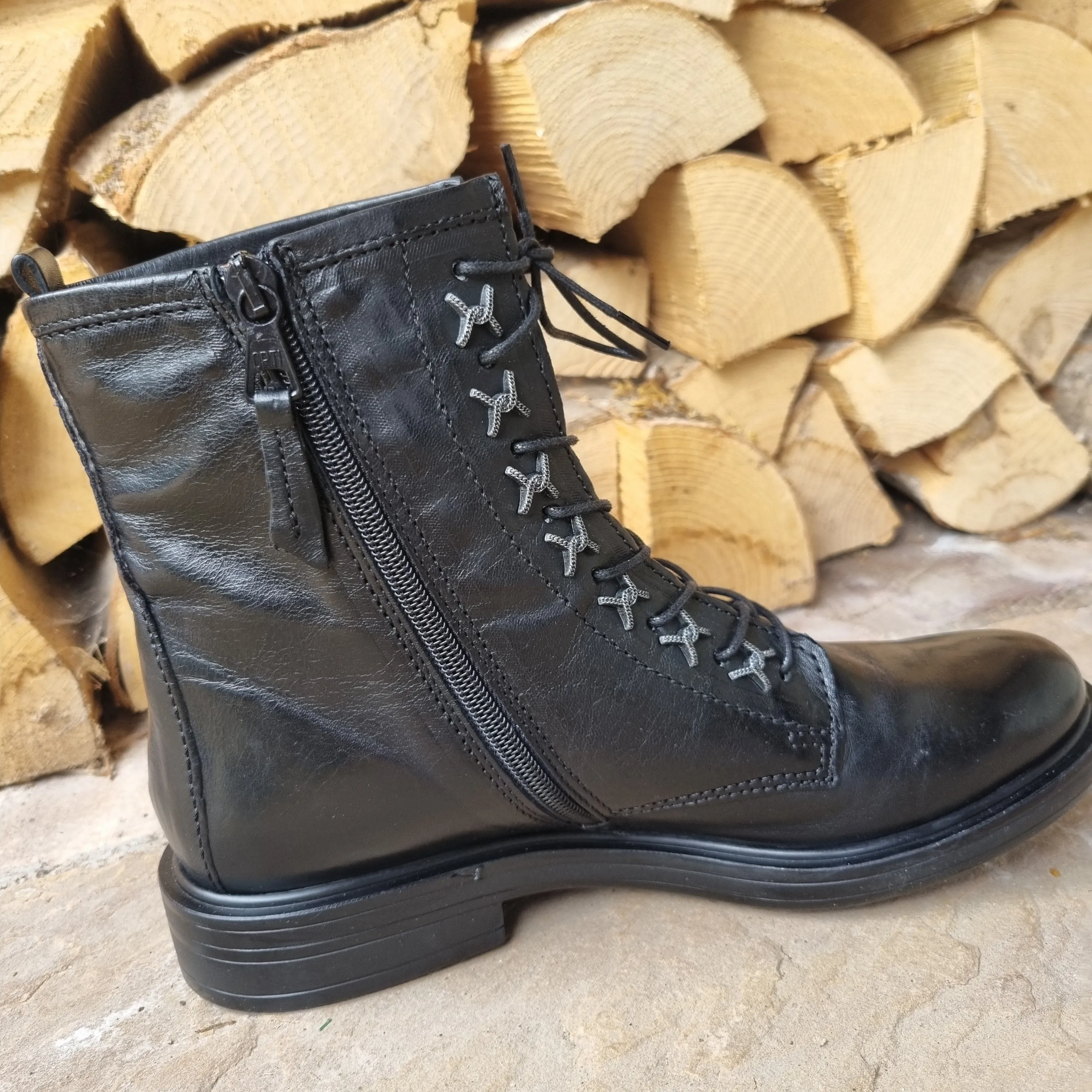 Muse Black Leather Boot