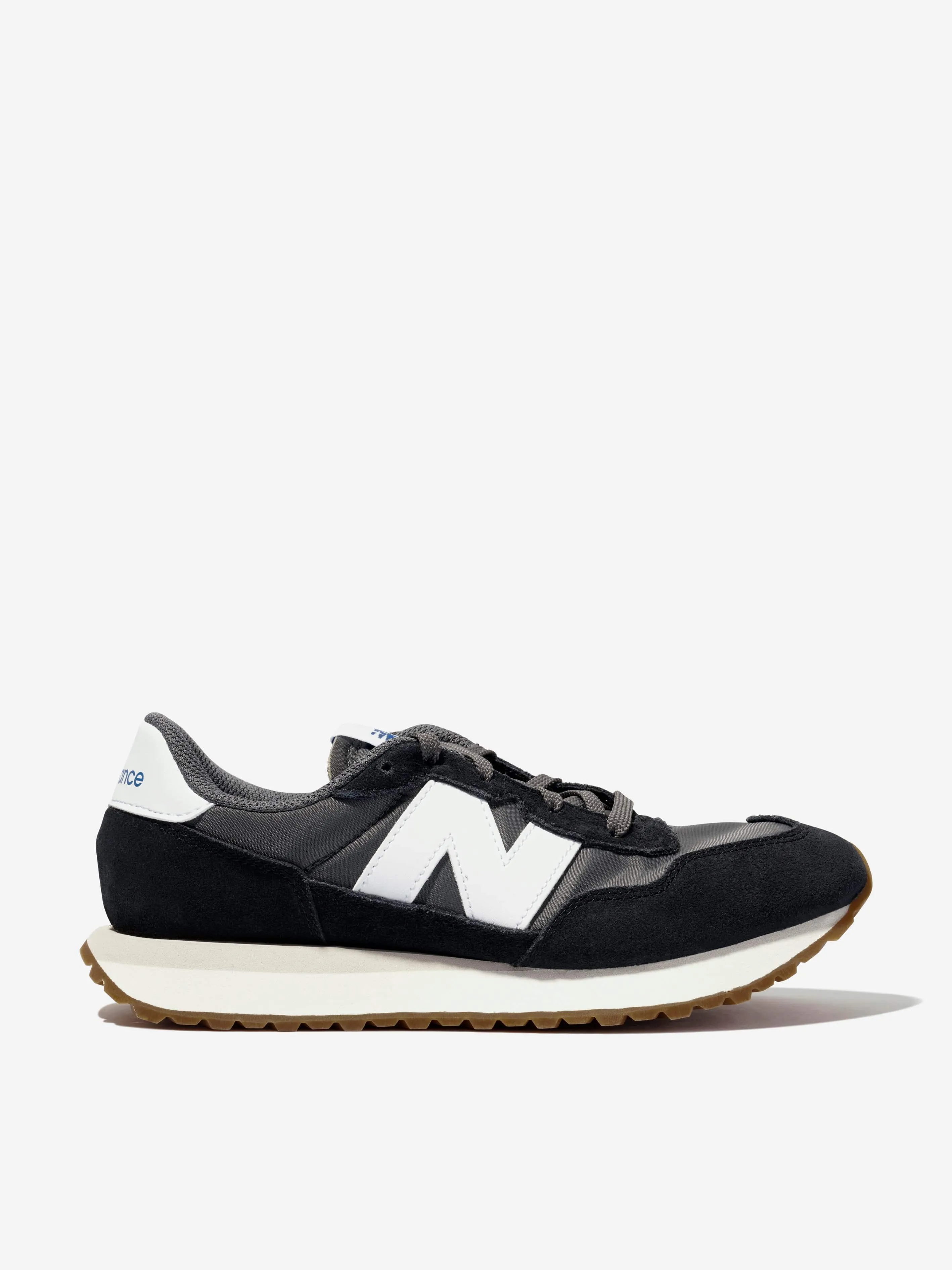 New Balance Kids 237 Lace Up Logo Trainers in Black