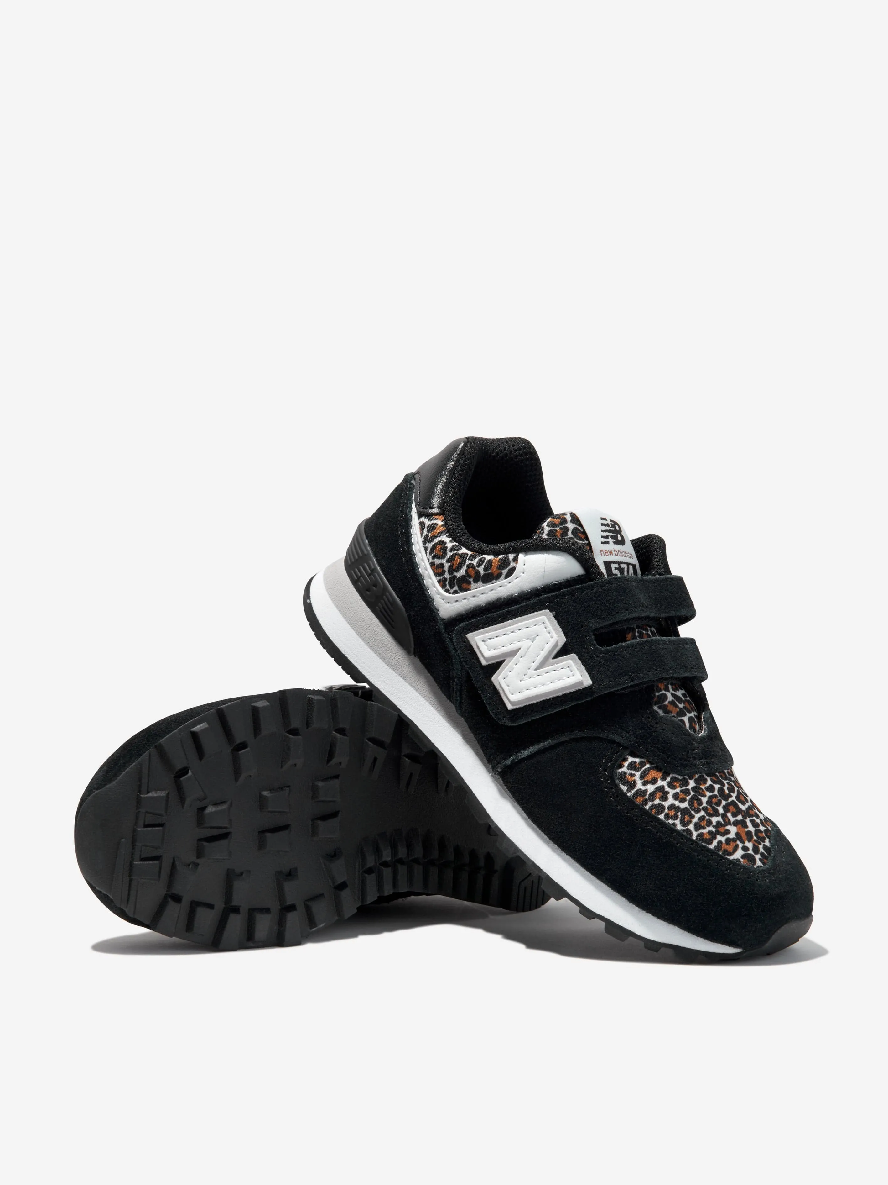 New Balance Kids 574 Animal Print Pre Velcro Trainers