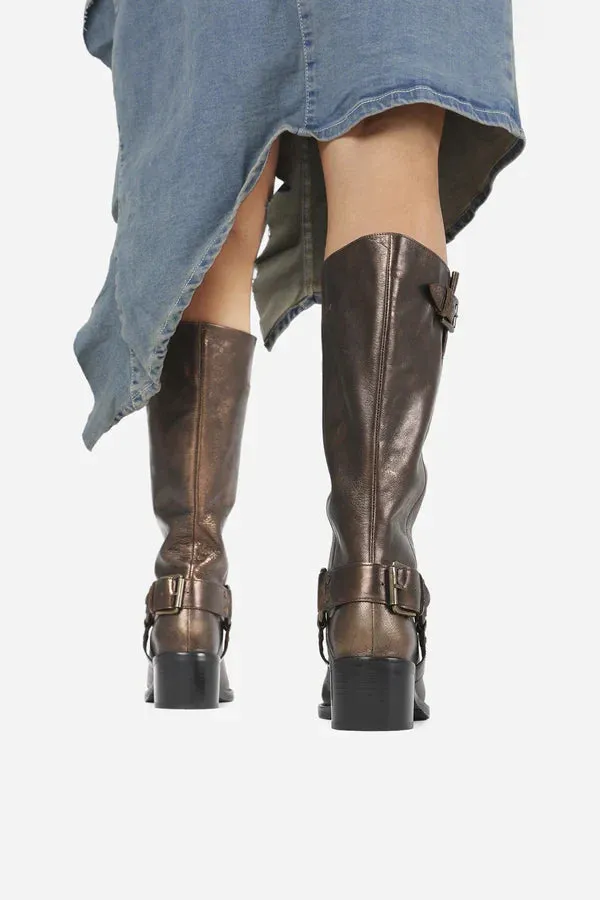 New Camperos Bronze Biker Boots