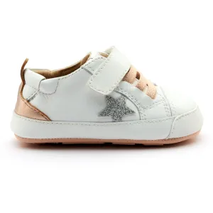 Old Soles Girl's 0085RT Platinum Bub Casual Shoes - Snow / Copper / Glam Argent / Copper Sole