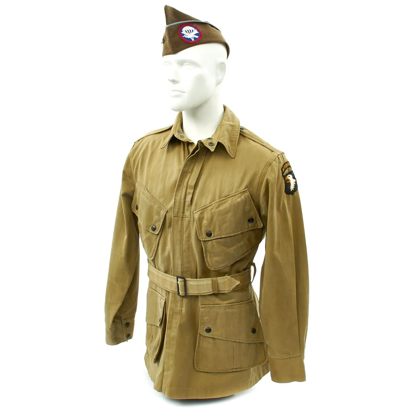 Original U.S. WWII D-Day 501 PIR Named M1942 Paratrooper Jacket Grouping - Sergeant Plisevich