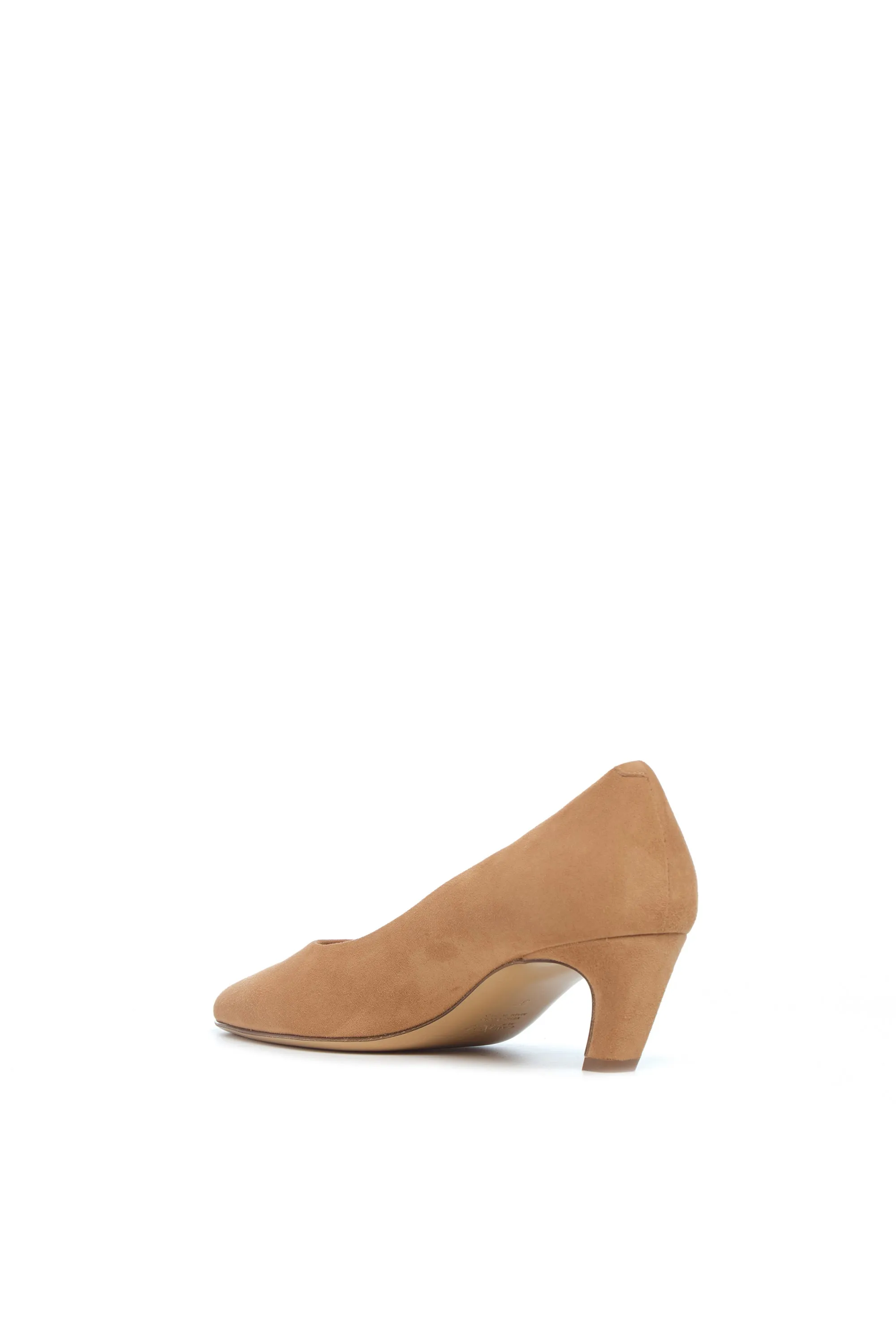 Peggy Pump in Dark Camel Suede