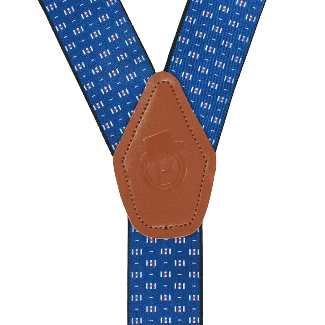 Peluche Geometry Pattern Suspender For Men