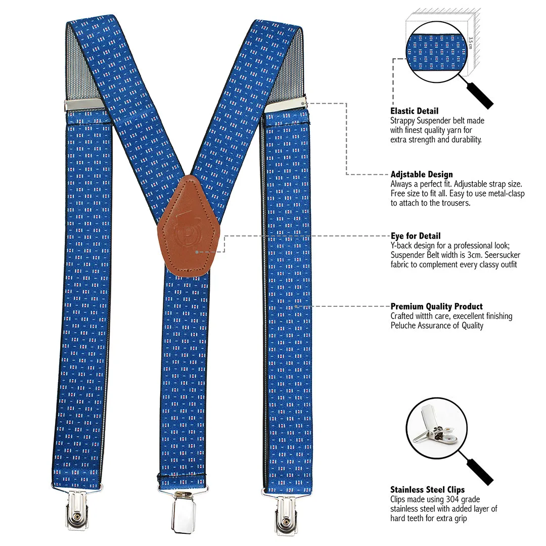 Peluche Geometry Pattern Suspender For Men