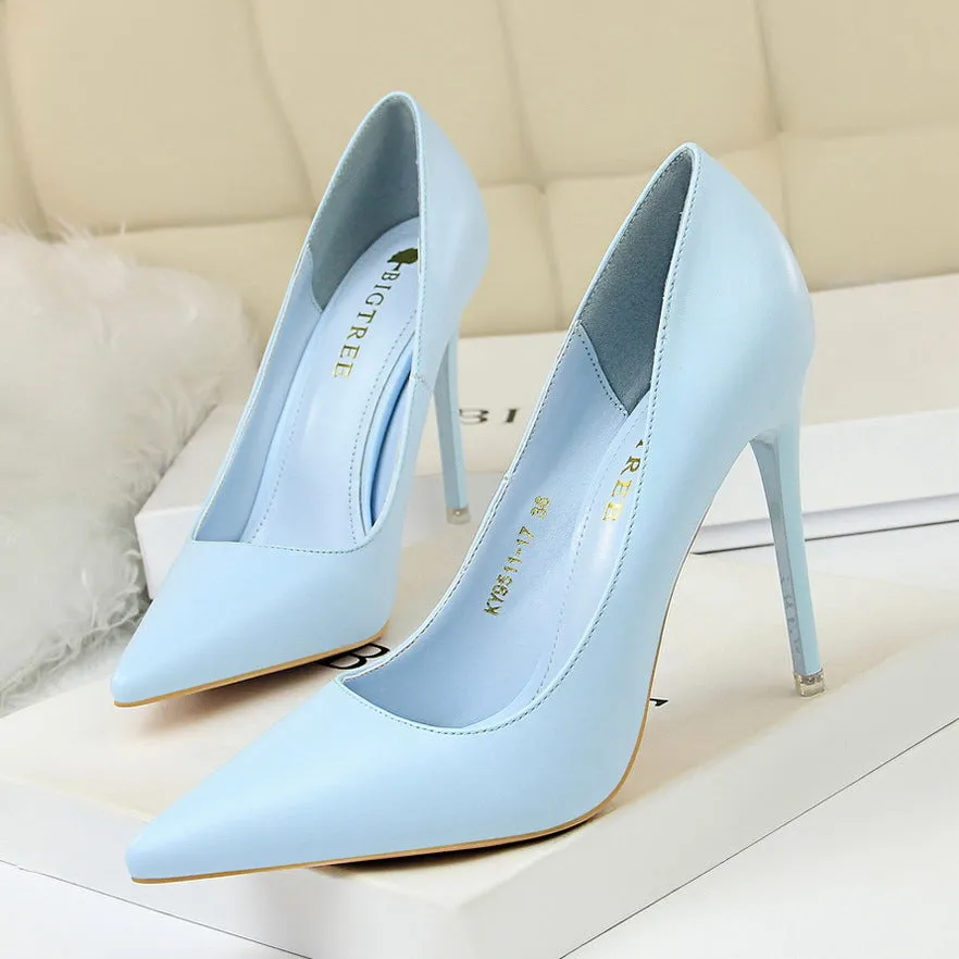 Pointed Toe Stiletto Heel Women's Wedding Shoes - 4.13inch